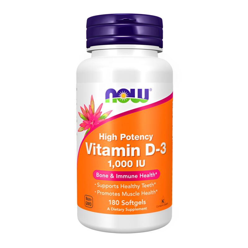 Vitamin D3 1000 iu Now Foods 180 of Imported