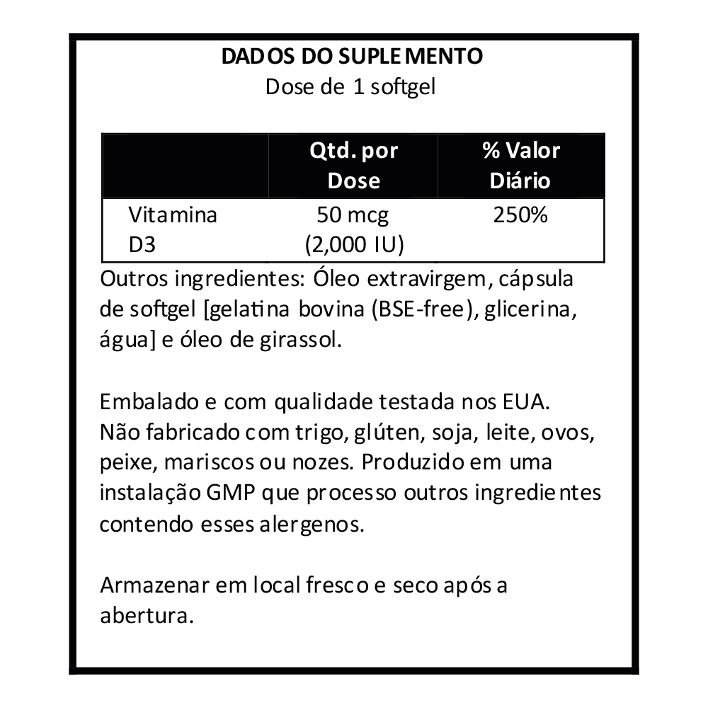 Vitamin D3 2000 iu High Potency Now Foods 120 Softgels