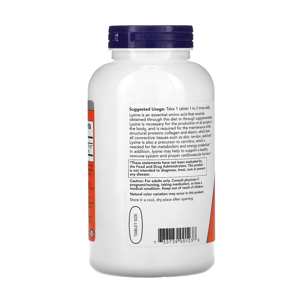 L-lysine now foods 1000mg l-lysine 250 tabs