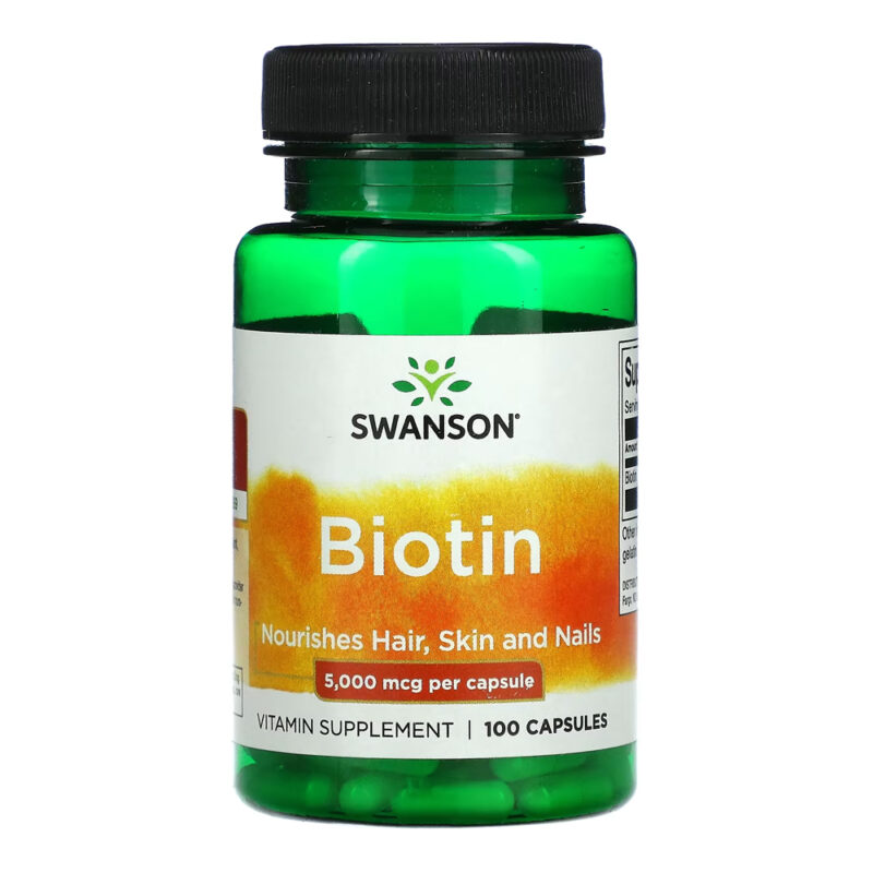 5000mcg Biotin and Hair Skin Nails Swanson 100Caps
