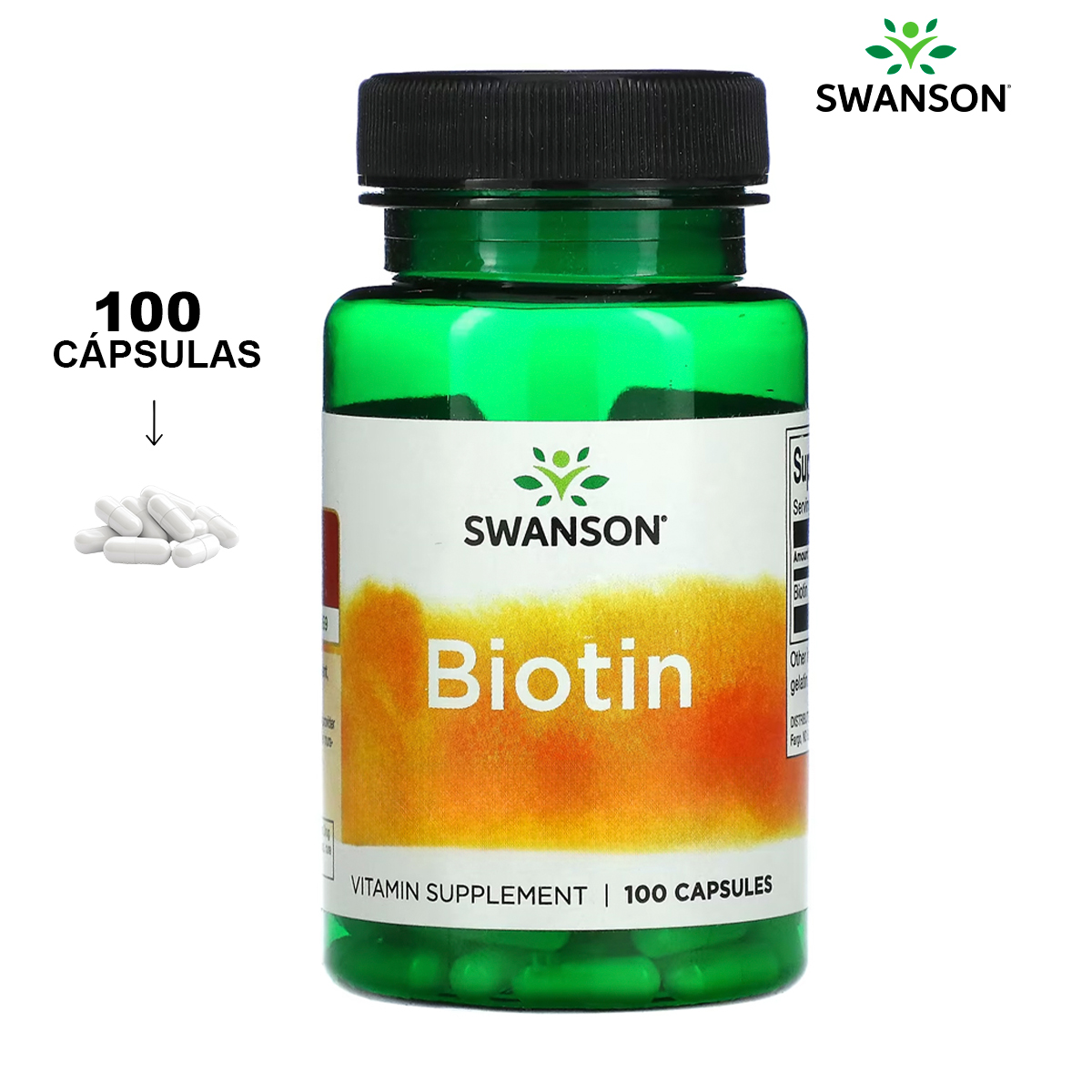 5000mcg Biotin and Hair Skin Nails Swanson 100Caps