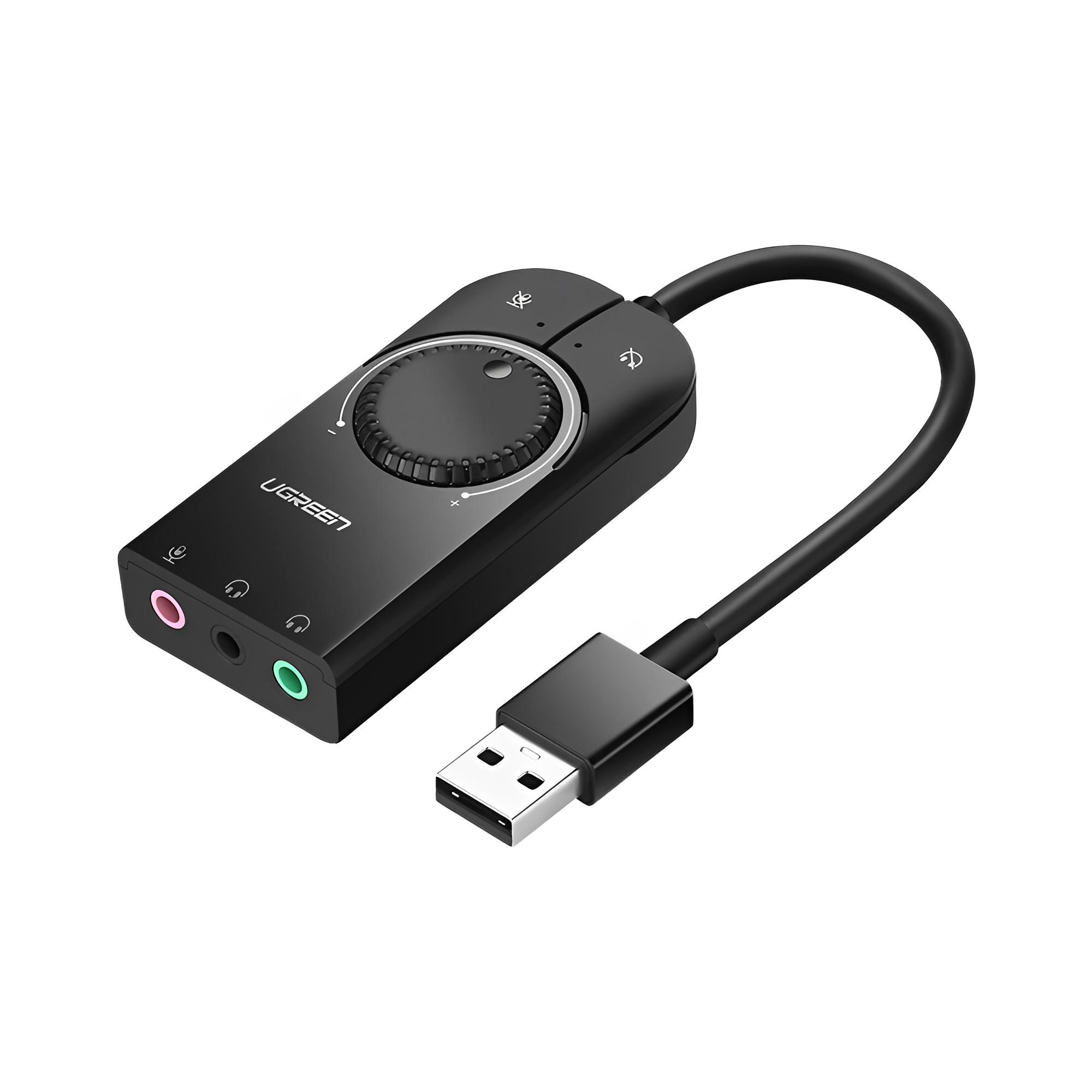 Ugreen External Audio Adapter 3 in 1 interface. USB 2.0 15cm