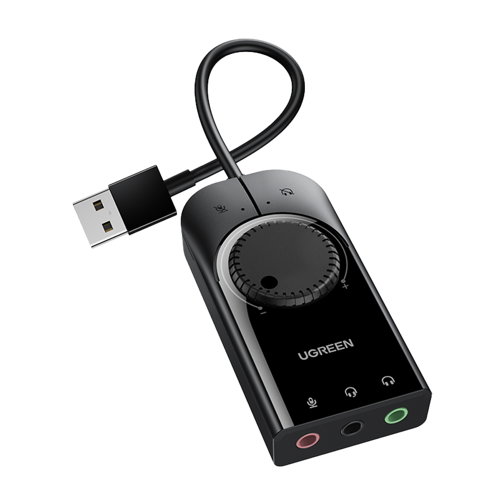 Ugreen External Audio Adapter 3 in 1 interface. USB 2.0 15cm
