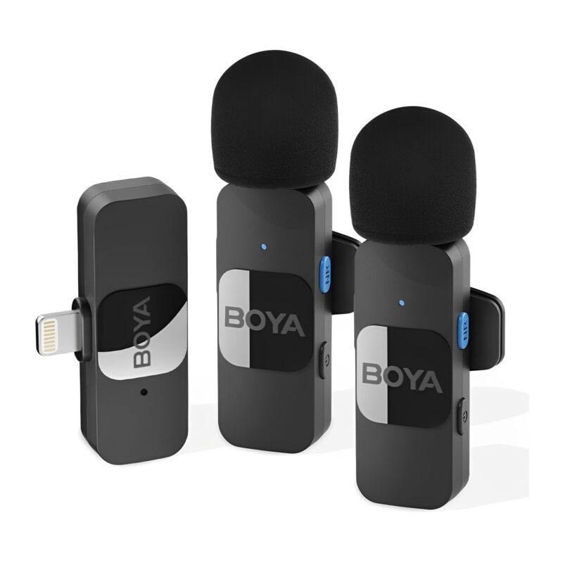 BOYA BY-V2 wireless microphone system for iOS 2.4g black lapel