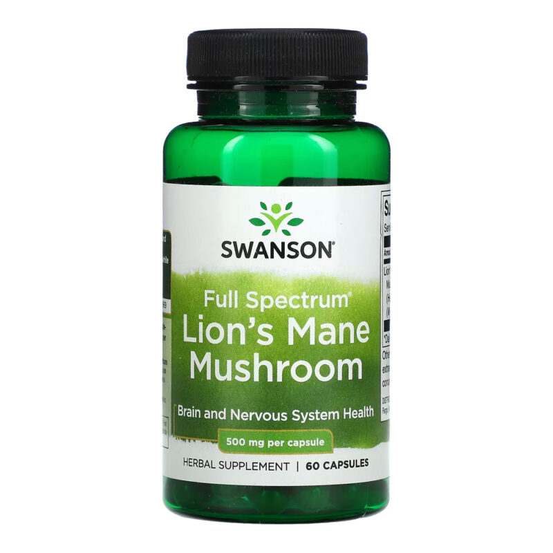 Swanson Lion's Mane 500mg 60 capsules