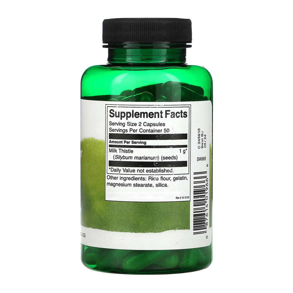 Mariano thistle 500mg Swanson Full Spectrum Milk Thistle 100cap