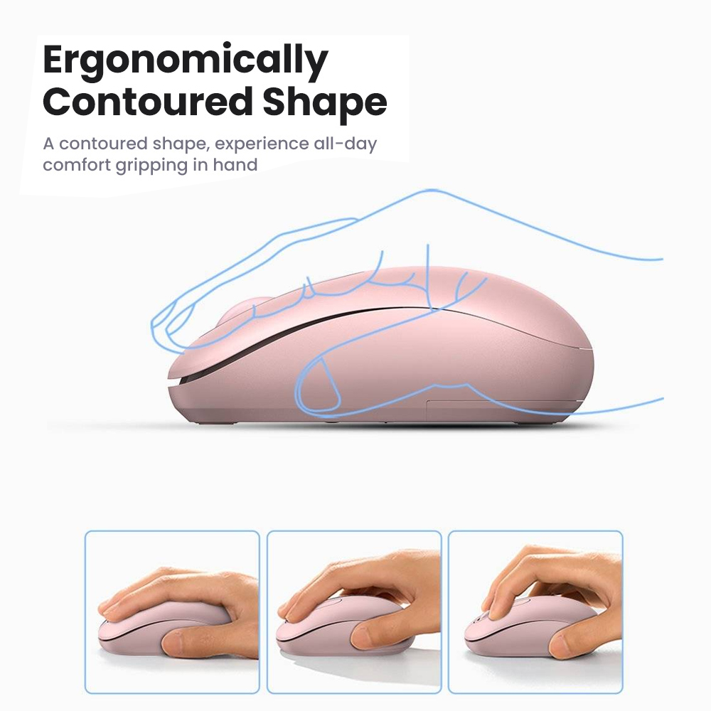 Ugreen wireless mouse 2400dpi 2.4Ghz pink