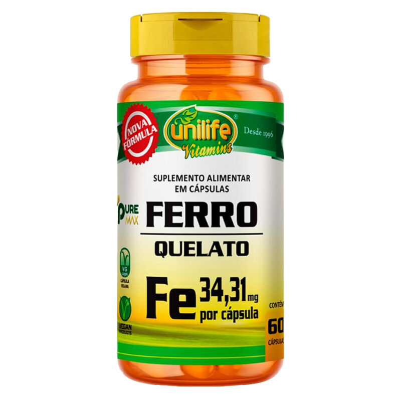 Chelate iron 500mg unilife 60 capsules