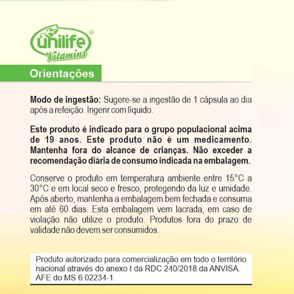 Chelate iron 500mg unilife 60 capsules