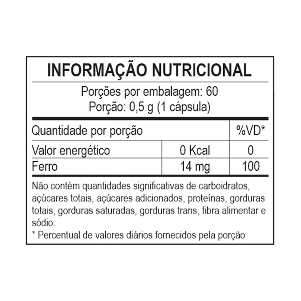 Chelate iron 500mg unilife 60 capsules