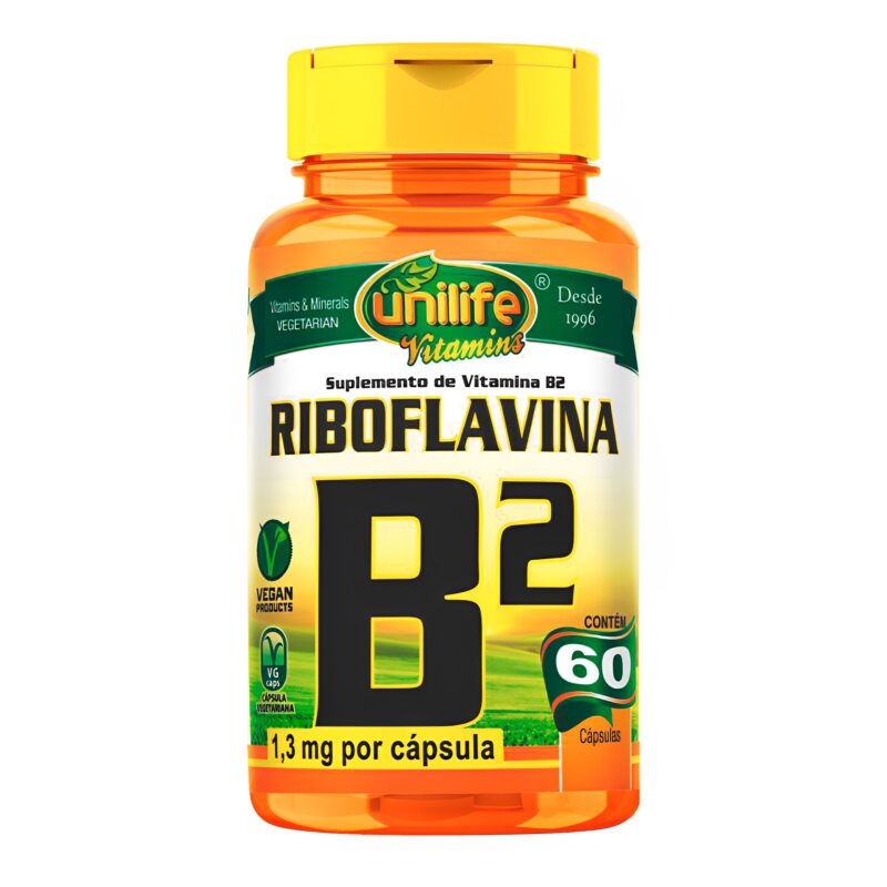 Riboflavin Vitamin B2 500mg Unilife 60 capsules