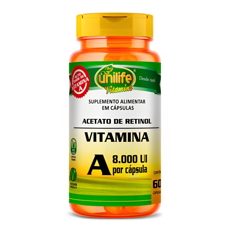 Vitamin A Retinol 500mg Unilife 60 capsules