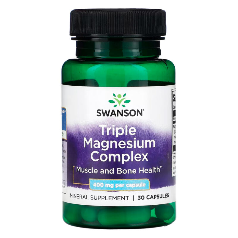 Triple Magnesium Complex 400mg Swanson 30 Imported Caps