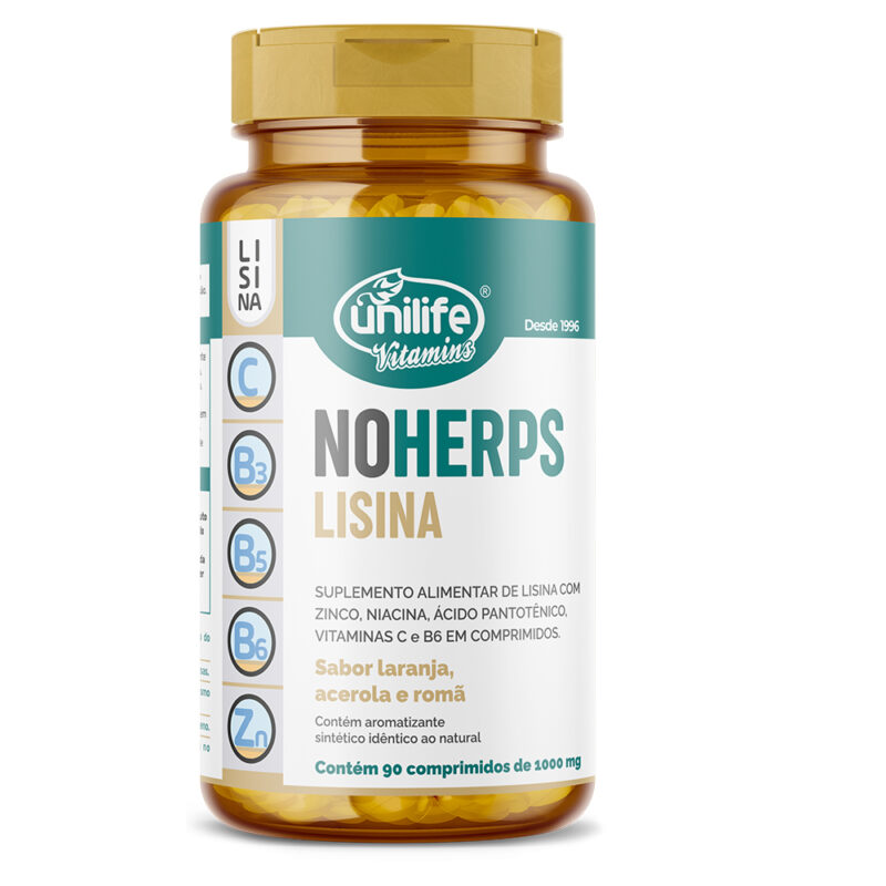 Lysine naherps 1200mg unilife flavor orange acerola pomegranate