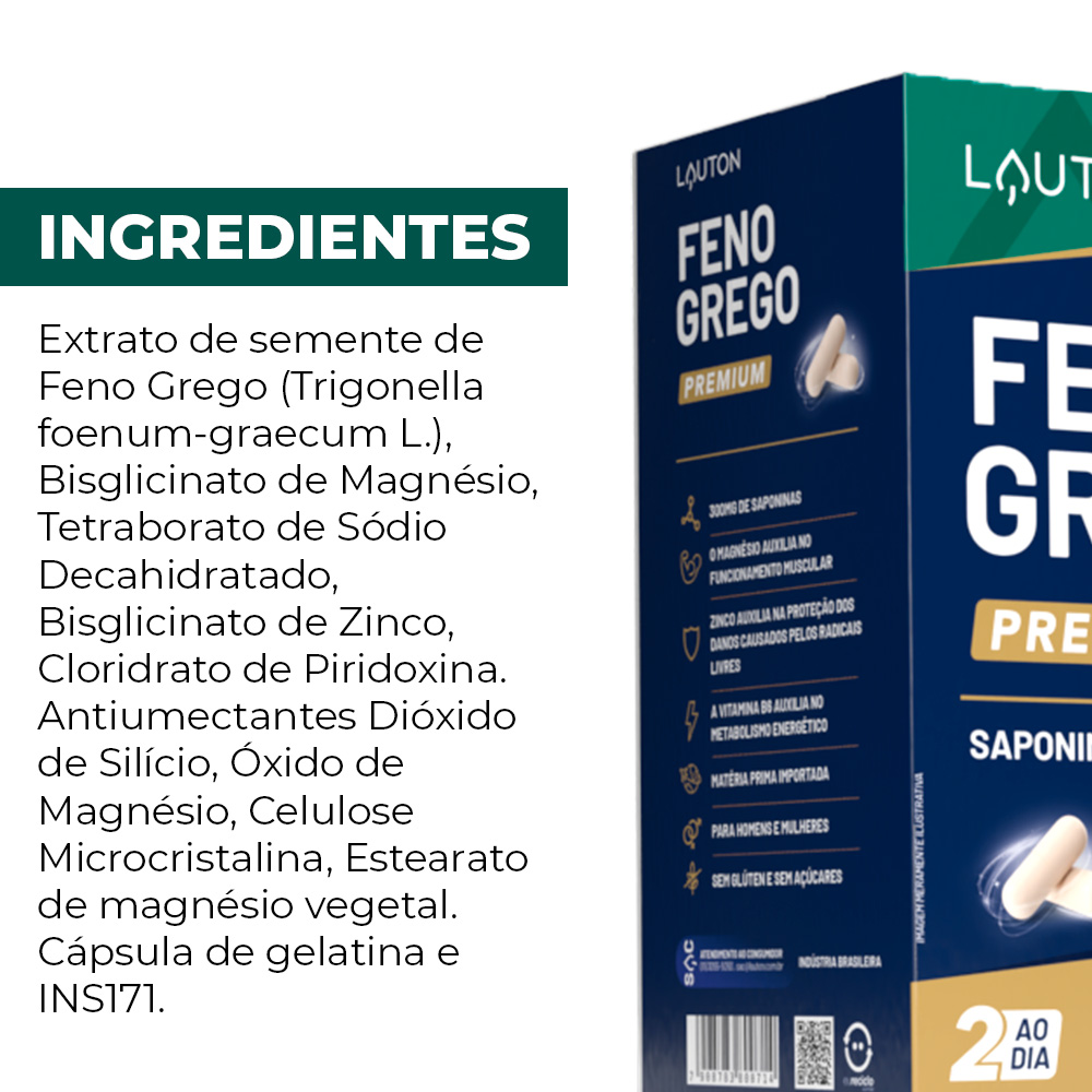 Greek hay Lauton with saponins ZMA + Boron 60 Caps