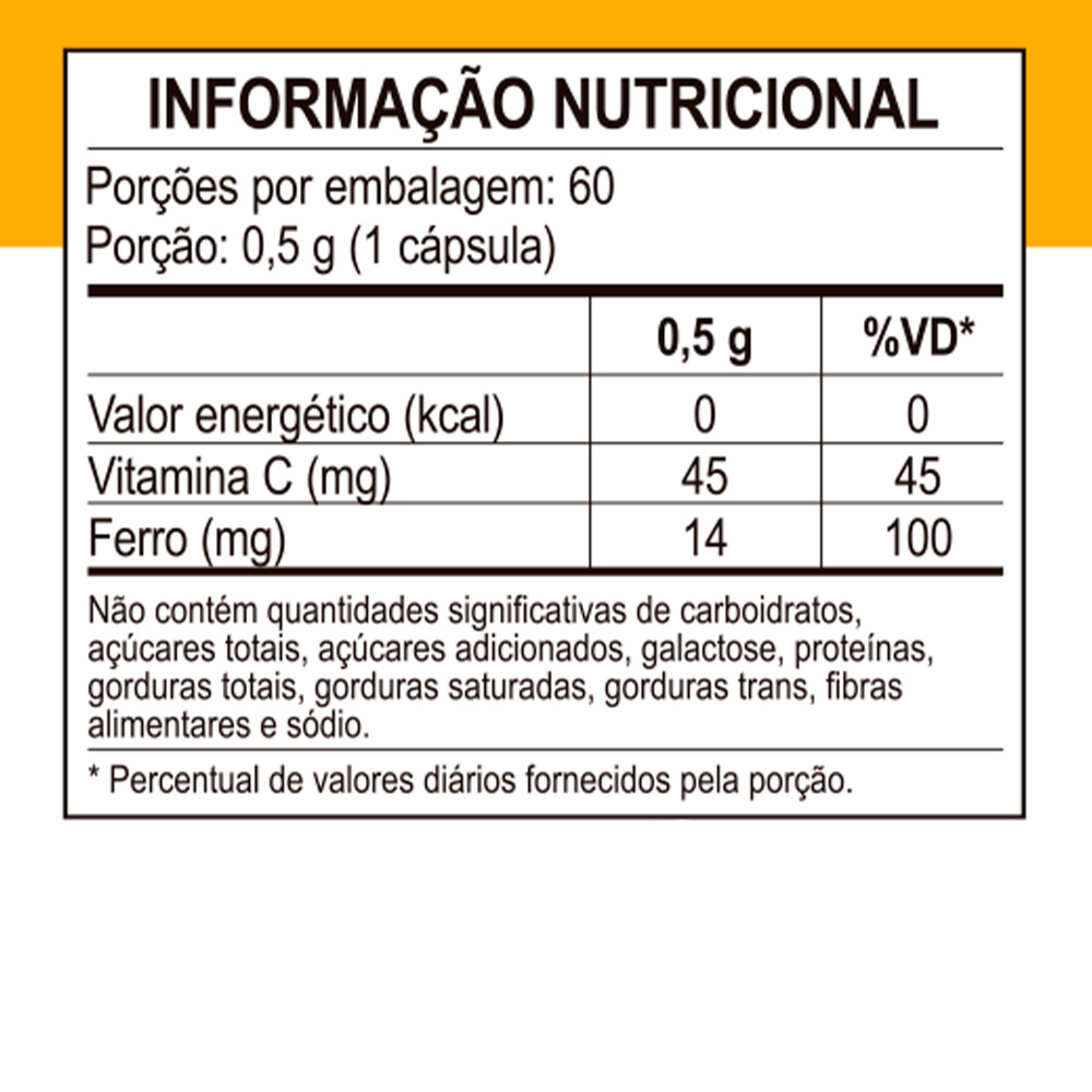 Iron + vitamin C unilife 60 capsules