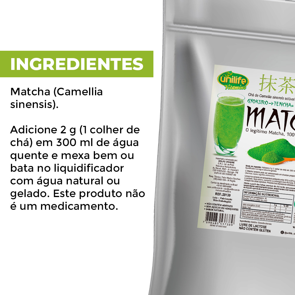 Matcha Premium Unilife powder 30 grams 100% pure