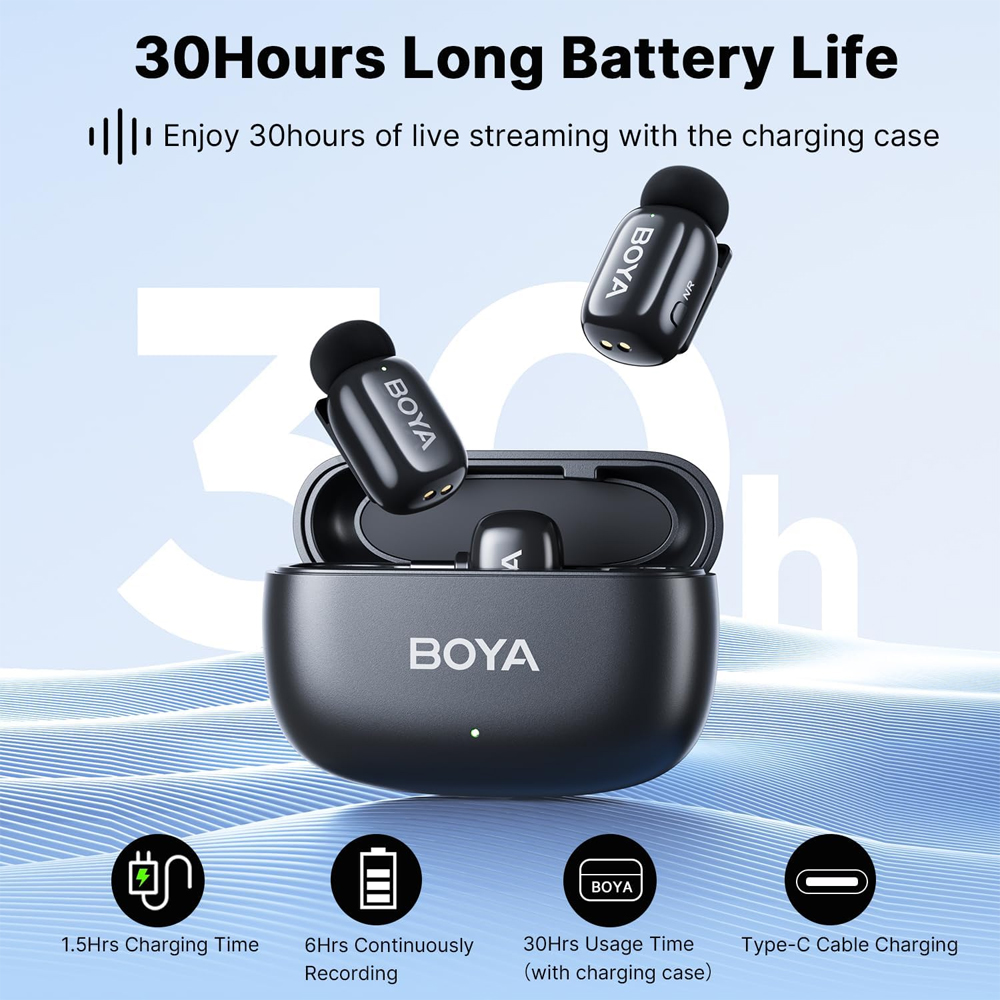 BOYA MINI-12 Wireless Microphone Android/IOS Black