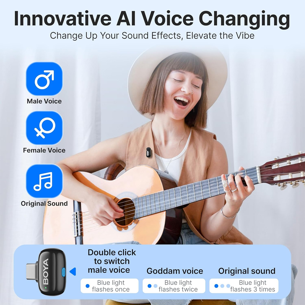 BOYA MINI-12 Wireless Microphone Android/IOS Black