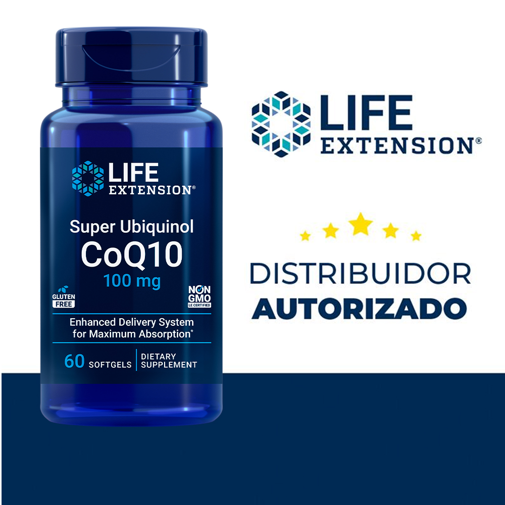 Super ubiquinol COQ10 100mg Life Extension 60 Softgels